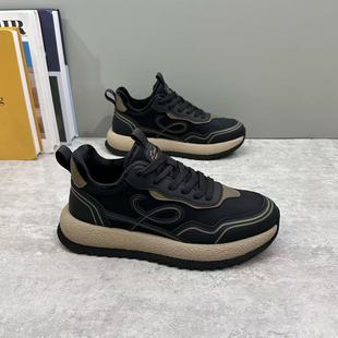 户外防滑厚底老爹鞋 轻便减震软底休闲运动鞋 2025秋冬新款 加绒男鞋