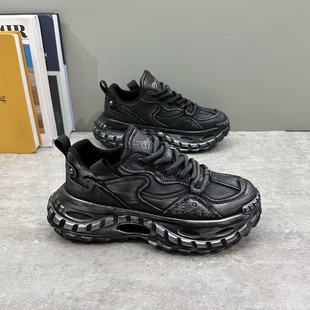 复古风做旧休闲男鞋 加绒老爹鞋 潮流百搭厚底运动鞋 新款 男2025冬季