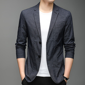F3319钱塘2020-1秋季男士纯色薄款休闲西服小西装上衣外套P180图片