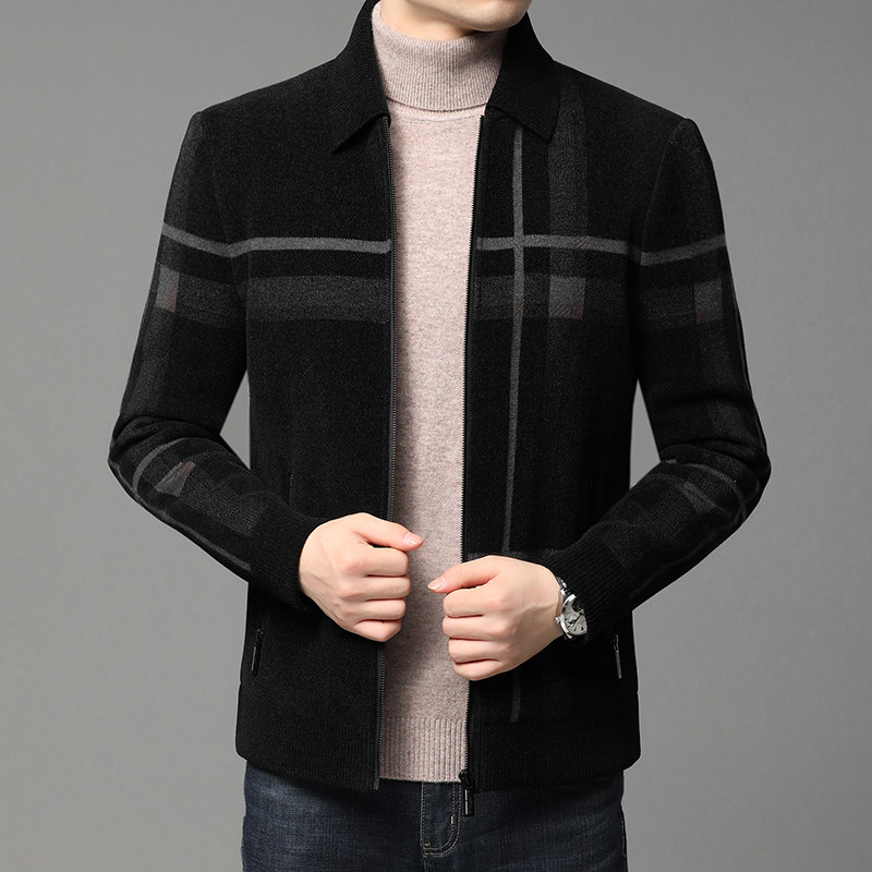 B20561钱塘2020-1冬季男士雪尼尔高端休闲外套夹克加厚保暖P300图片