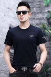 B7711钱塘2020-1夏季男士时尚短袖圆领基础T恤冰丝男装休闲P55，男装T恤，钱塘207-1