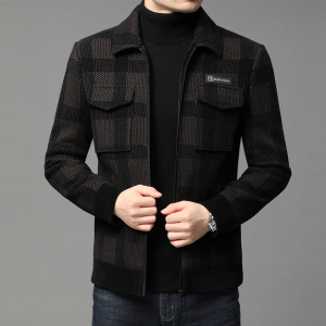 B20567钱塘2020-1冬季男士雪尼尔高端休闲外套夹克加厚保暖P300图片