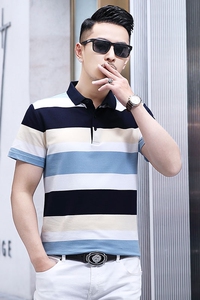 B86127钱塘2020-1夏季男士时尚短袖polo衫T恤翻领男装商务休闲P62图片