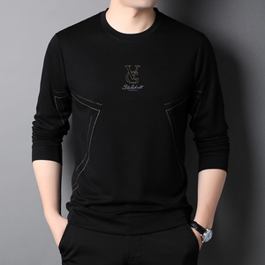 J796钱塘2020-1秋冬男士时尚打底衫长袖卫衣圆领印花休闲P44图片
