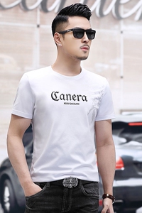 B61056钱塘2020-1夏季男士时尚短袖圆领基础T恤青年男装休闲P55图片
