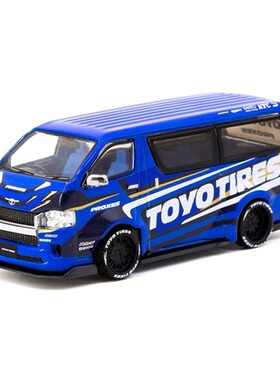 1/64 TARMAR 豐田Toyota Hiace Widebody Toyo Tires合金跑車模型