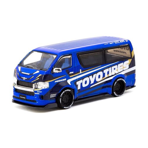 1/64 TARMAR 豐田Toyota Hiace Widebody Toyo Tires合金跑車模型