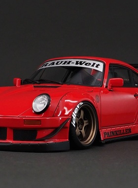 1/18 IG 保時捷 RWB 993 Red 紅色 波子 跑車 樹脂 模型 擺件