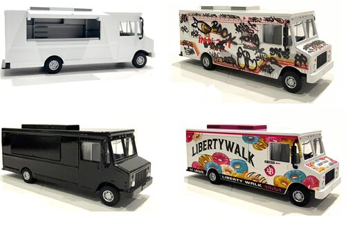 1/64 AMERICAN DIORAMA 美食車系列-塗鴉 / 甜甜圈 / 純黑 / 純白