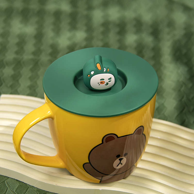 马克杯盖食品级硅胶防尘防漏通用