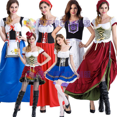 儿童节男女成人德国啤酒服慕尼黑啤酒节服装巴伐利亚传统服演出服