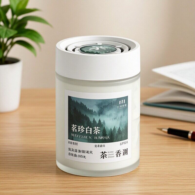 车载香薰苔珍白茶香调汽车香水除醛祛味持久留香车内香膏空气净化