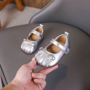 一岁女宝公主鞋软底周岁礼服鞋春秋女童单鞋新款女宝宝鞋子婴儿鞋