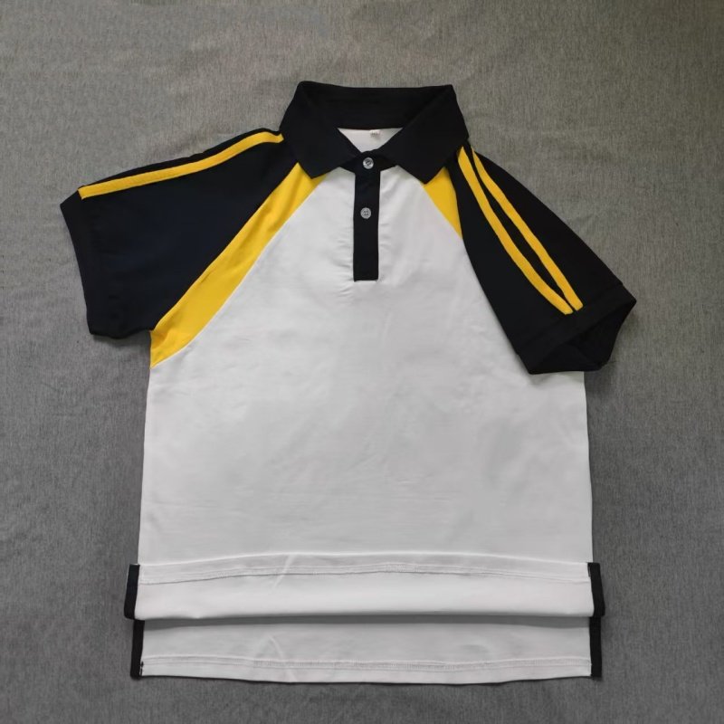 定做夏季男女校服同款运动短袖白色拼藏蓝黄色翻领休闲T恤POLO衫,女装/女士精品,POLO衫,淘宝优惠券,粉丝福利购,淘宝优惠卷