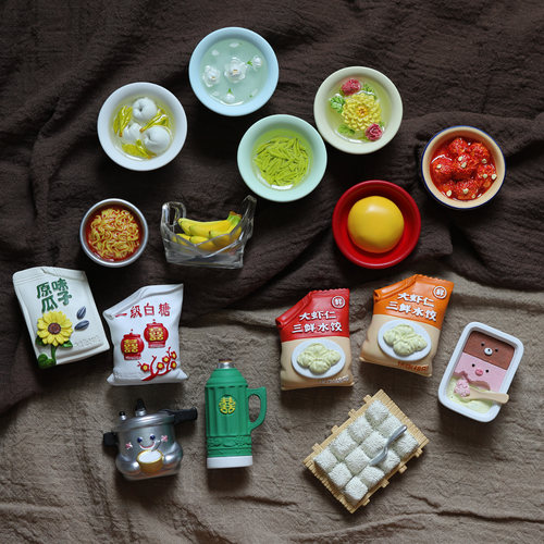 兔鸭家中国风梅兰竹菊冰箱贴