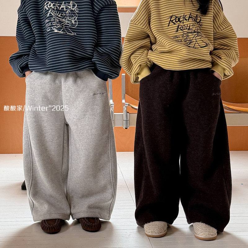 儿童加厚百搭休闲裤冬季新品韩系男女童宽松直筒卫裤长裤洋气潮,童装/婴儿装/亲子装,裤子,淘宝优惠券,粉丝福利购,淘宝优惠卷