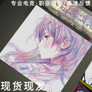 EVA二次元asuka明日香彩绘黑白线稿游戏电竞fps专用细面鼠标垫