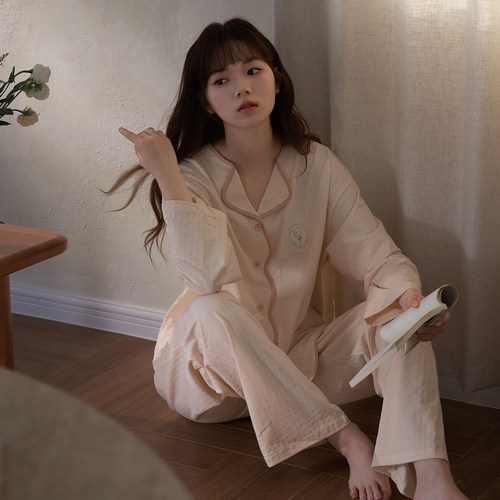 马克公主温柔好看独特纯棉睡衣女