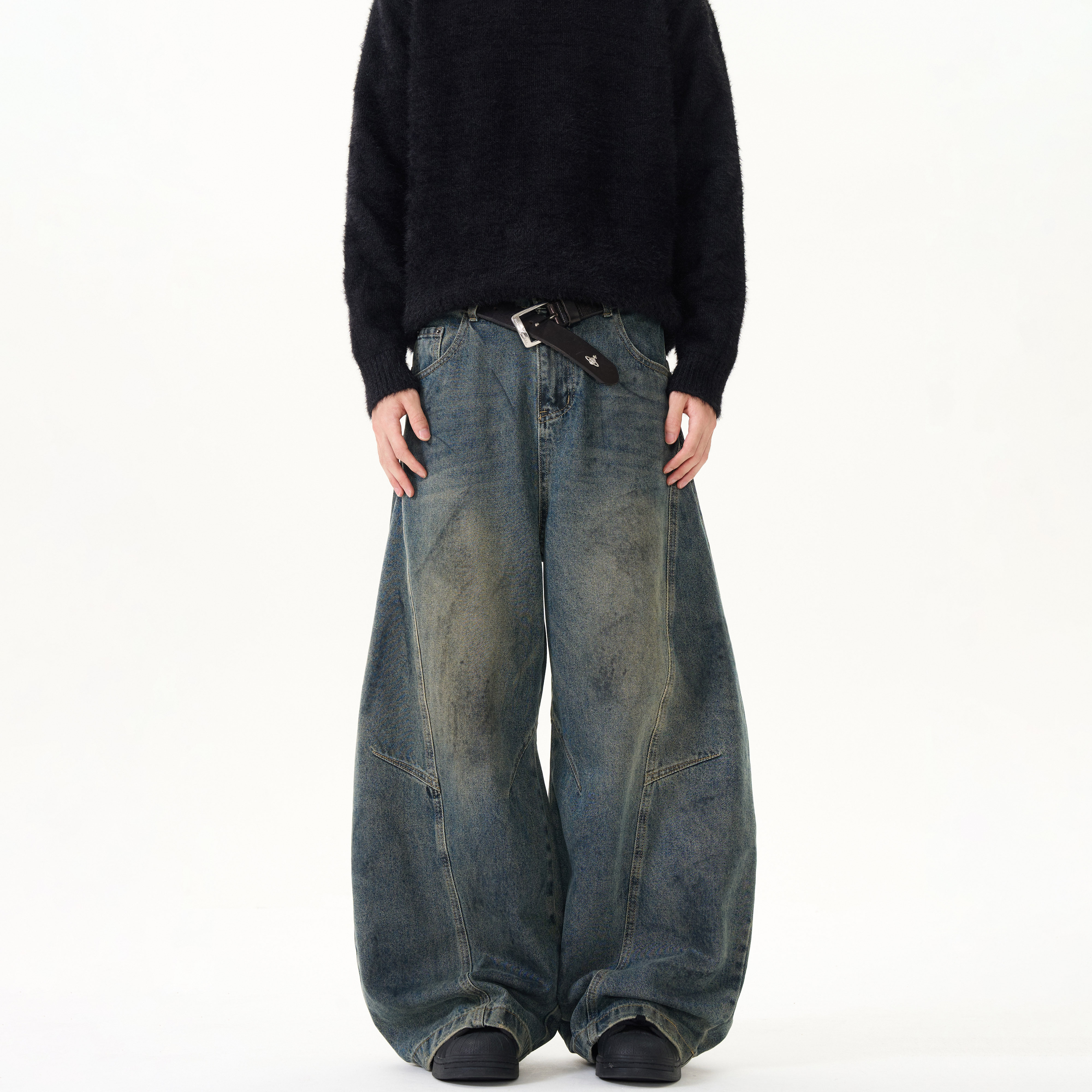 美式复古牛仔裤男春秋款直筒宽松弯刀阔腿裤子潮流百搭痞帅高级感,男装,牛仔裤,淘宝优惠券,粉丝福利购,淘宝优惠卷