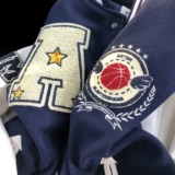 秋款美式刺绣飞行员夹克男女情侣潮牌棒球服外套102B-J9496P75，男装夹克，星座102B