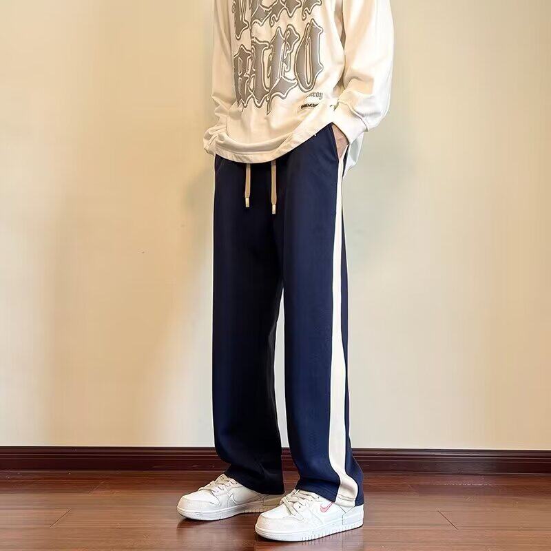 秋2025卫裤直筒宽松休闲裤美式高街垂坠感运动阔腿裤102B-K819P45,男装休闲裤,星座102B
