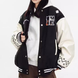 秋2025美式高街刺绣棒球服夹克字母百搭情侣外套102B-JK8837P78，男装夹克，星座102B