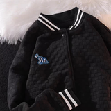 双层原版华夫格棒球服男女秋冬美式潮夹克痞帅外套102B-M6008P68，男装卫衣，星座102B