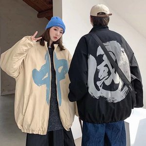 秋25原宿港风复古高街夹克运动宽松休闲潮牌棒球服102B-JK8718P88图片