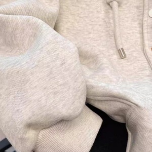 加绒韩系慵懒风腊肠狗刺绣卫衣开衫连帽外套102B-W2799P58加绒68图片
