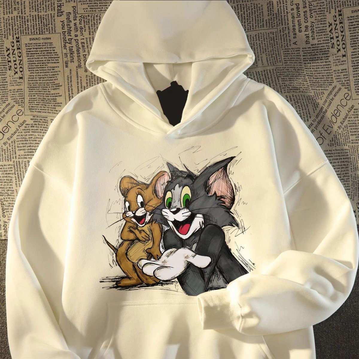 重磅纯棉秋冬复古休闲宽松套头卫衣男女上衣外套潮102B-W7584P58，女装短外套，星座102B