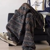 加厚面料潮民族风原版色织毛呢休闲裤直筒阔腿裤102B-K699P58，男装民族服装，星座102B