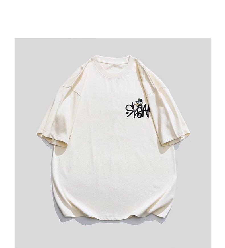 纯棉夏小众设计男女情侣印花宽松休闲百搭短袖上衣102B-T0537P30,男装T恤,星座102B