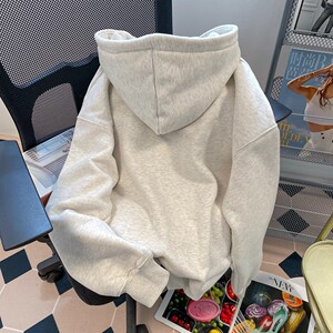 秋2025双帽银狐绒美式腊肠狗印花卫衣上衣潮102B-W8629P48加绒58