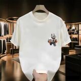 纯棉夏季新款搬砖猫短袖卡通印花潮牌ins情侣上衣102B-T1545P30，男装T恤，星座102B