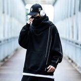 高领卫衣男重磅休闲宽松韩版帅气连帽情侣上衣外套102B-M7128P58，女装短外套，星座102B