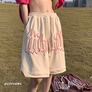 美式潮流运动裤2024夏学生韩版宽松百搭篮球五分裤102B-K8426P30