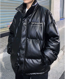 冬ins加厚pu皮棉衣男潮流韩版潮牌羽绒棉服宽松外套102B-M827P105，男装皮衣，星座102B