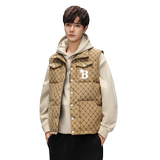 冬款羽绒服男连帽加厚外套无袖羽绒衣马甲背心百搭102B-Y3321P145，男装背心/马甲，星座102B