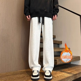 星星印花直筒裤秋冬学生韩版休闲裤运动男女102B-K839P48加绒58，男装卫衣，星座102B