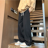 拉链微喇阔腿裤男女春夏新款学生韩版直筒长裤休闲裤102B-K537P45，男装休闲裤，星座102B