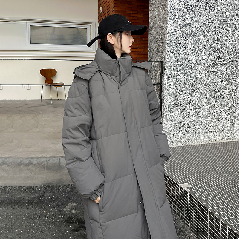 高绒户外抗寒羽绒服情侣长款冬加厚潮牌连帽白鸭绒102B-Y5921P215，男装羽绒服，星座102B