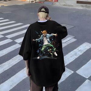 纯棉美式hiphop跳舞小丑水墨印花短袖t恤男女情侣T102B-T2091P30图片