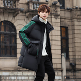 冬季白鹅绒羽绒服中长款袖杠男女同款情侣宽松外套102B-Y8918P225，男装羽绒服，星座102B