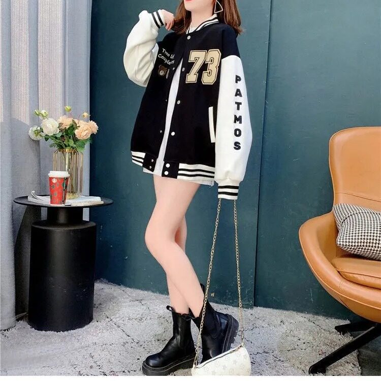 加厚棉秋冬高街潮流宽松夹克男女棒球服潮牌外套102B-JK8137P88,男装夹克,星座102B