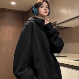 华棉美式复古潮流休闲纯色卫衣男女秋设计感潮外套102B-W8846P65，男装卫衣，星座102B