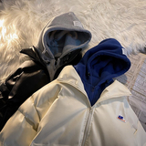 冬假两件棉服宽松保暖百搭连帽棉袄PU皮潮棉衣外套102B-M4838P95，男装棉衣，星座102B