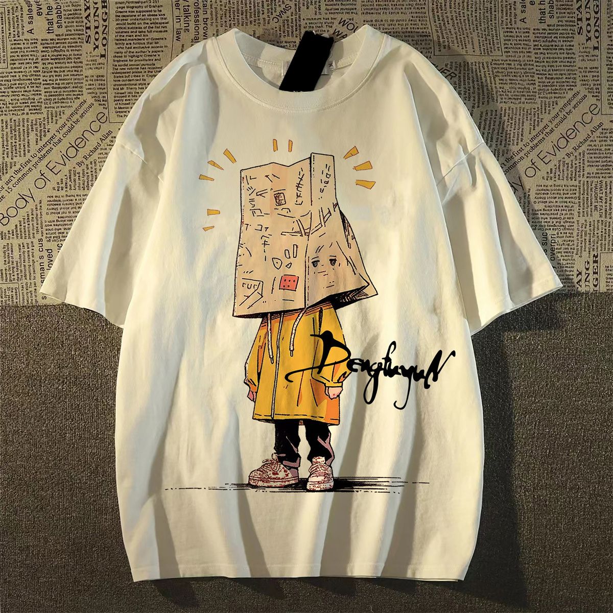 纯棉精梳嘻哈趣味搞怪人物印花短袖t恤男女夏T恤潮102B-T2239P30,男装T恤,星座102B