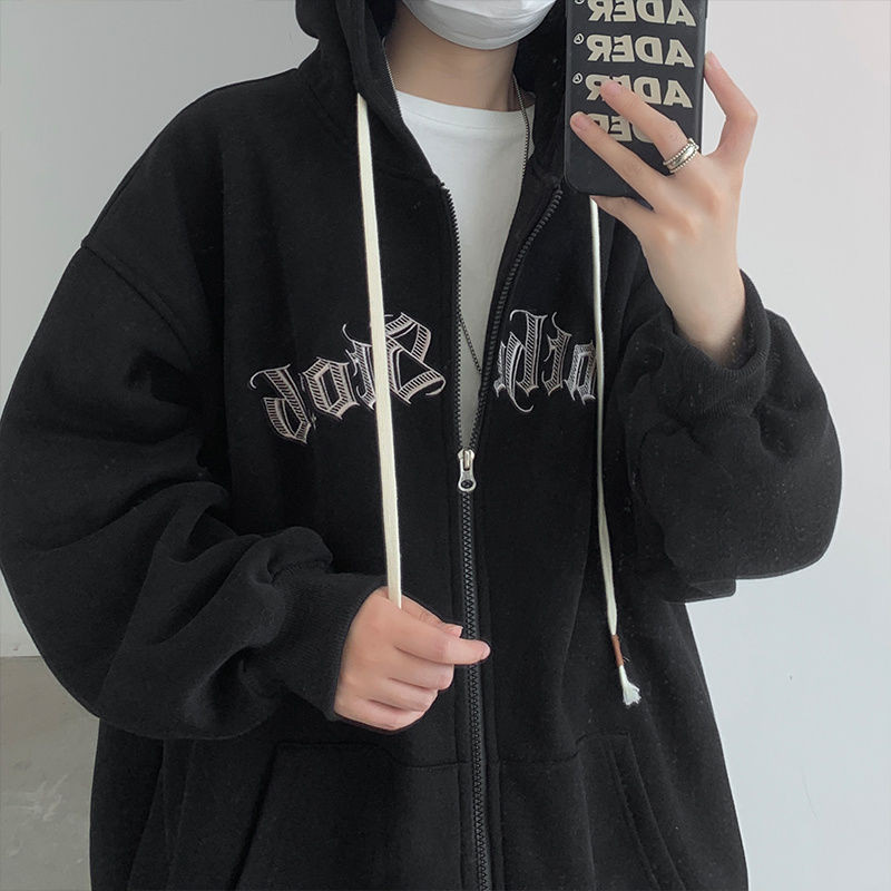 华棉复合后包高街卫衣开衫oversize宽松复古上衣秋冬102B-W123P48,男装卫衣,星座102B