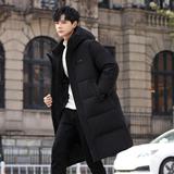 冬白鹅绒服男连帽渐变长款加厚工装外套情侣羽绒衣102B-Y886P325，男装羽绒服，星座102B