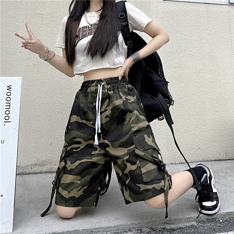 100棉宽松女男短裤五分多袋裤迷彩夏季工装裤潮流102B-K6021P48,男装休闲裤,星座102B